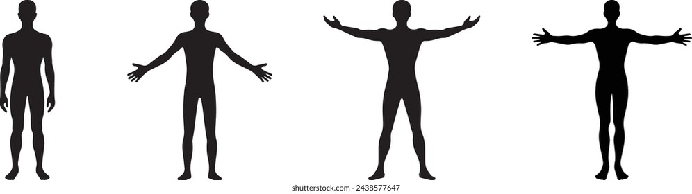 Vector Silhouette of a Simple Standing Person
