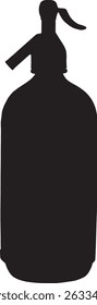 vector; silhouette of siphon bottle
