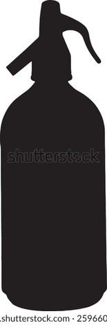 vector, silhouette of a siphon bottle, carbonated water
