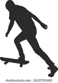 Vector silhouette of a skier in winter. Ski silhouette isolated vector design on white background