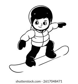 Vector silhouette of a skier in winter. Ski silhouette isolated vector design on white background