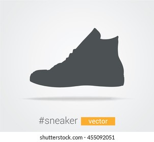 Vector silhouette of a sneaker for design purpose 
