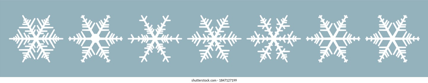  Schneeflocken aus Vektorsilhouette, Design-Vorlage für Laser- und Plotterschneiden. 