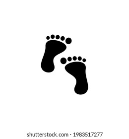Vector silhouette of the soles of a pair of feet