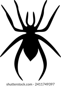 Vector silhouette of a spider