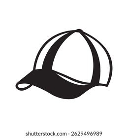 Vector silhouette of a sport baseball hat