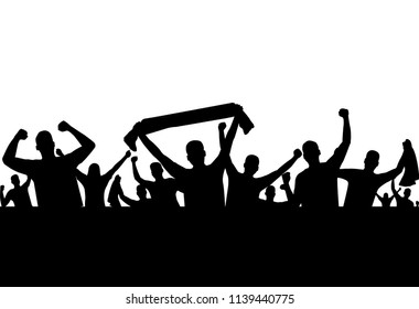 vector of silhouette sport supporter