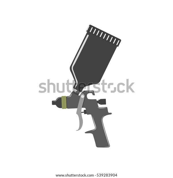 Vector Silhouette Spray Gun Monochrome Icon Stock Vector (Royalty Free ...