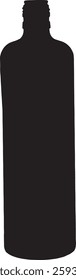 vector; silhouette ; of a  standing bottle