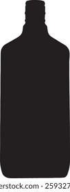 vector; silhouette; of a standing bottle