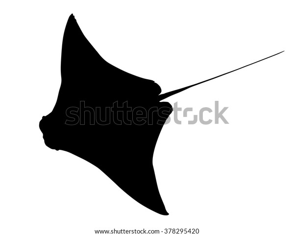 Vector Silhouette Stingray Stock Vector (Royalty Free) 378295420