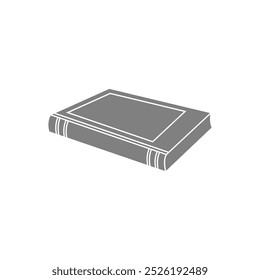 Vektorsilhouette von Studienbuch, Wissenschaftsbuch.