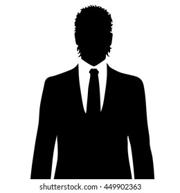 Vector silhouette suit on a black background.