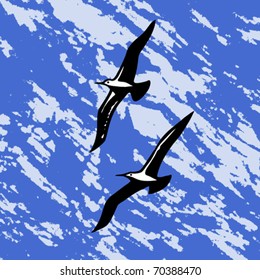ingestión vectorial de silueta en fondo abstracto