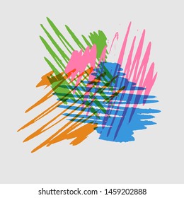 Vector silhouette symbol. Graphic spots set, great design for any purposes. Dirty artistic design element.
