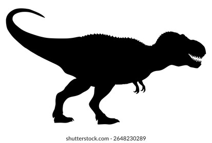 Vector Silhouette Of T Rex Dinosaur.