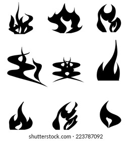 Vector silhouette tattoo on a white background.