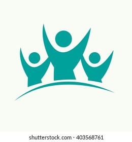 Vector of silhouette of team symbol or icon
