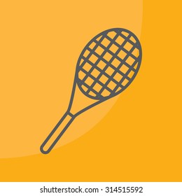Vector silhouette of a tennis racket