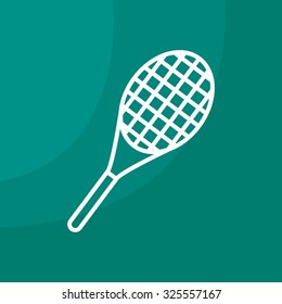 Vector silhouette of a tennis racket