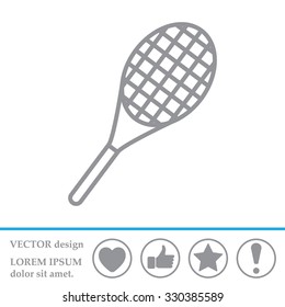 Vector silhouette of a tennis racket