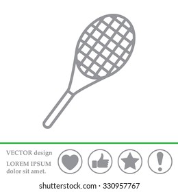 Vector silhouette of a tennis racket