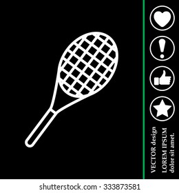 Vector silhouette of a tennis racket