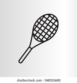 Vector silhouette of a tennis racket
