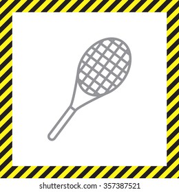 Vector silhouette of a tennis racket