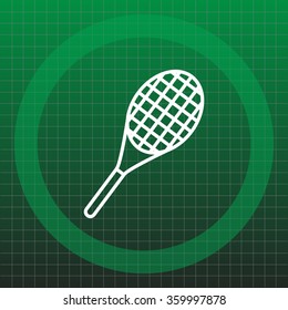 Vector silhouette of a tennis racket