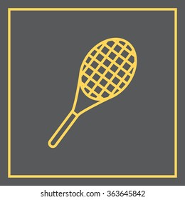 Vector silhouette of a tennis racket