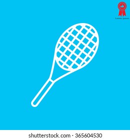 Vector silhouette of a tennis racket