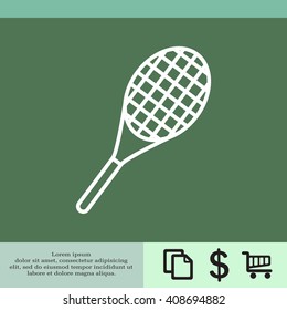 Vector silhouette of a tennis racket