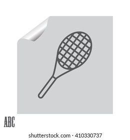 Vector silhouette of a tennis racket