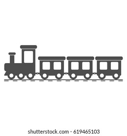 Vector silhouette of a toy train