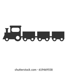 Vector silhouette of a toy train