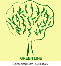 vector silhouette of a tree