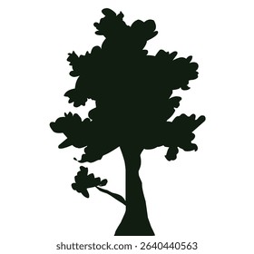 vector of silhouette of tree illustration design.eps