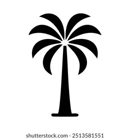 Silueta de Vector del árbol en el fondo blanco