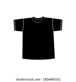 Vector silhouette of a t-shirt.