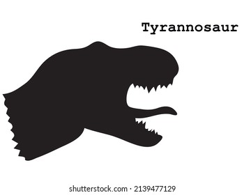 vector silhouette of tyrannosaur head