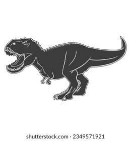 Vector silhouette of a tyranosaurus rex