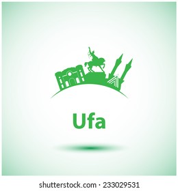 Vector silhouette of Ufa