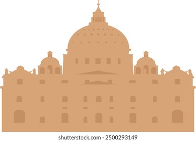 Vector silhouette of Vatican prepared and cleaned