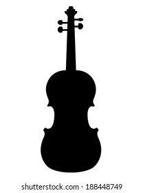 Vector silhouette of a violin