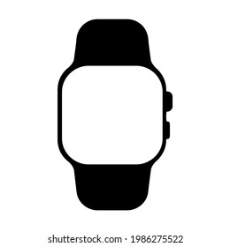 silueta vectorial de wact sobre fondo blanco