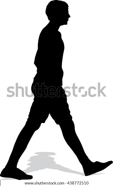 Silhouette Vectorielle De L Homme Qui Marche Image Vectorielle De Stock Libre De Droits