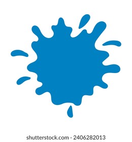 Silueta vectorial del conjunto de color azul salpicado de agua. Ideal para logotipo o símbolo e iconos web.