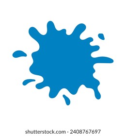 Vector silhouette of water splash blue color set. Ideal for logo or symbol and web icons.