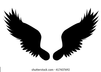 Brush Sketch Wings Stock Vector (Royalty Free) 389944612 | Shutterstock